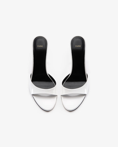 Hew Mule White Patent Leather