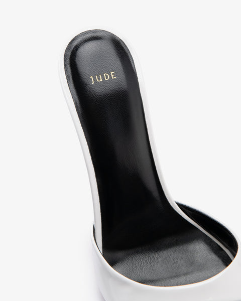 Hew Mule White Patent Leather