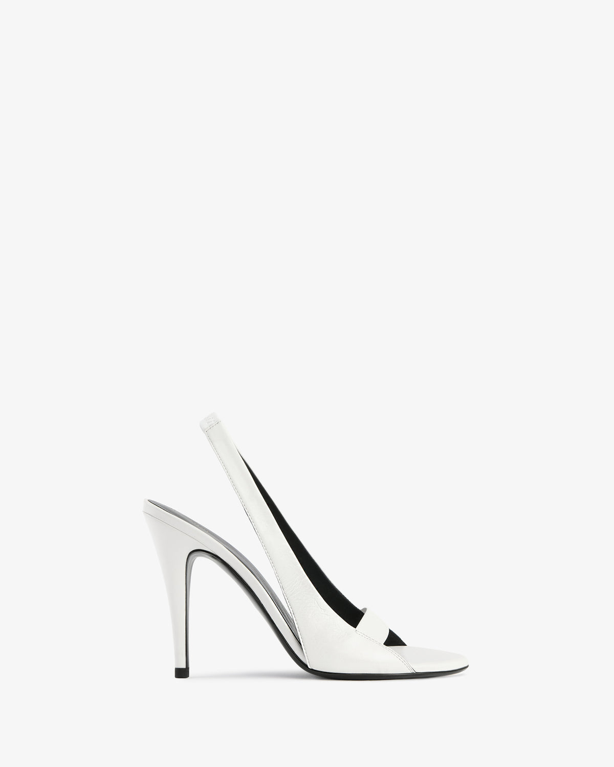 Ibis Slingback White Creased Leather