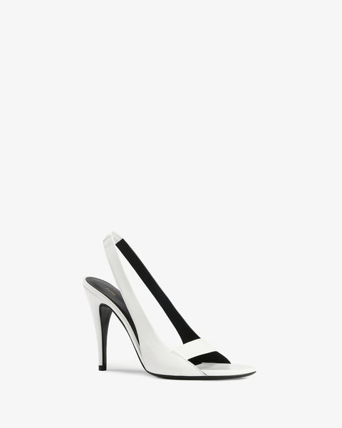 Ibis Slingback White Creased Leather