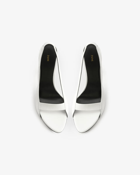 Ibis Slingback White Creased Leather