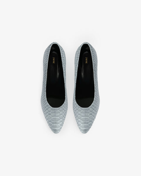 Inez Pump Grey Python Leather