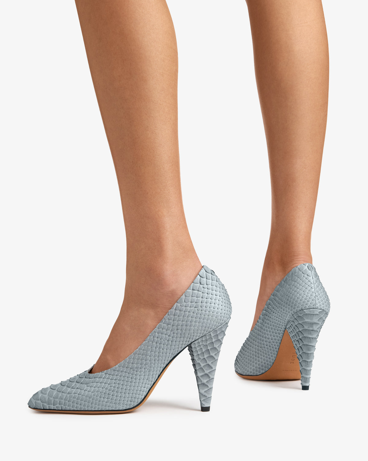 Inez Pump Grey Python Leather