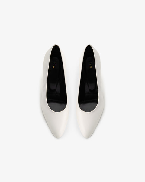 Inez Pump Off-White Leather