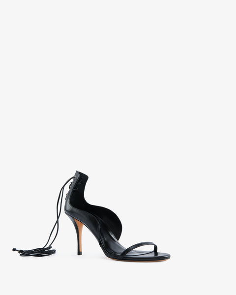Issa Sandal Black Leather