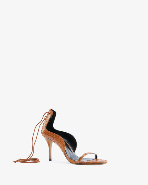 Issa Sandal Tan Python Leather