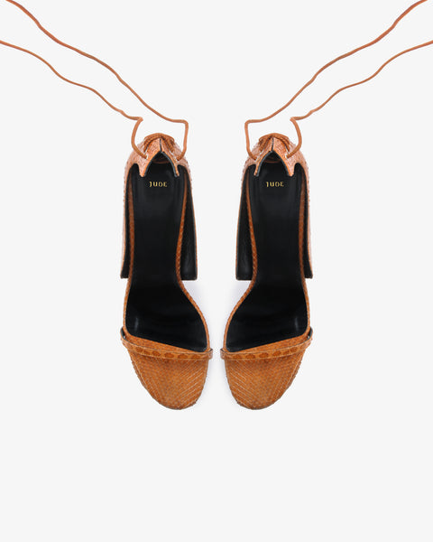 Issa Sandal Tan Python Leather