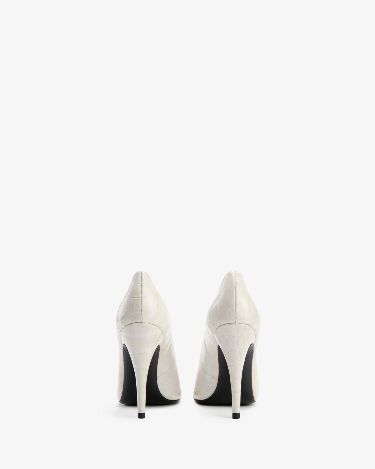 Jerry Pump Cream Croc Embossed Patent Leather