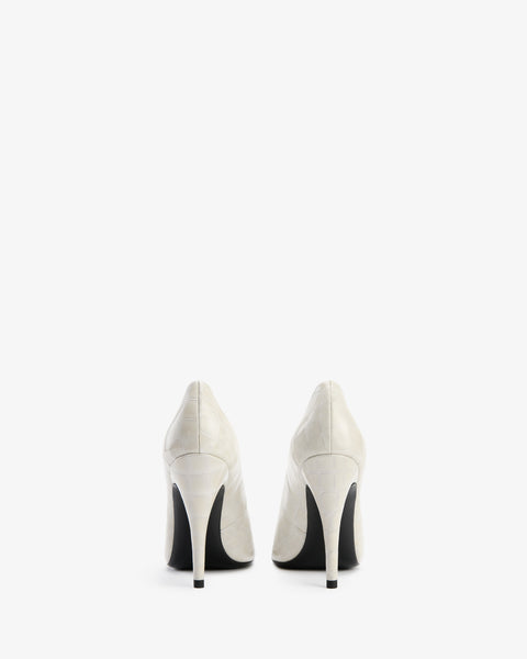 Jerry Pump Cream Croc Embossed Patent Leather