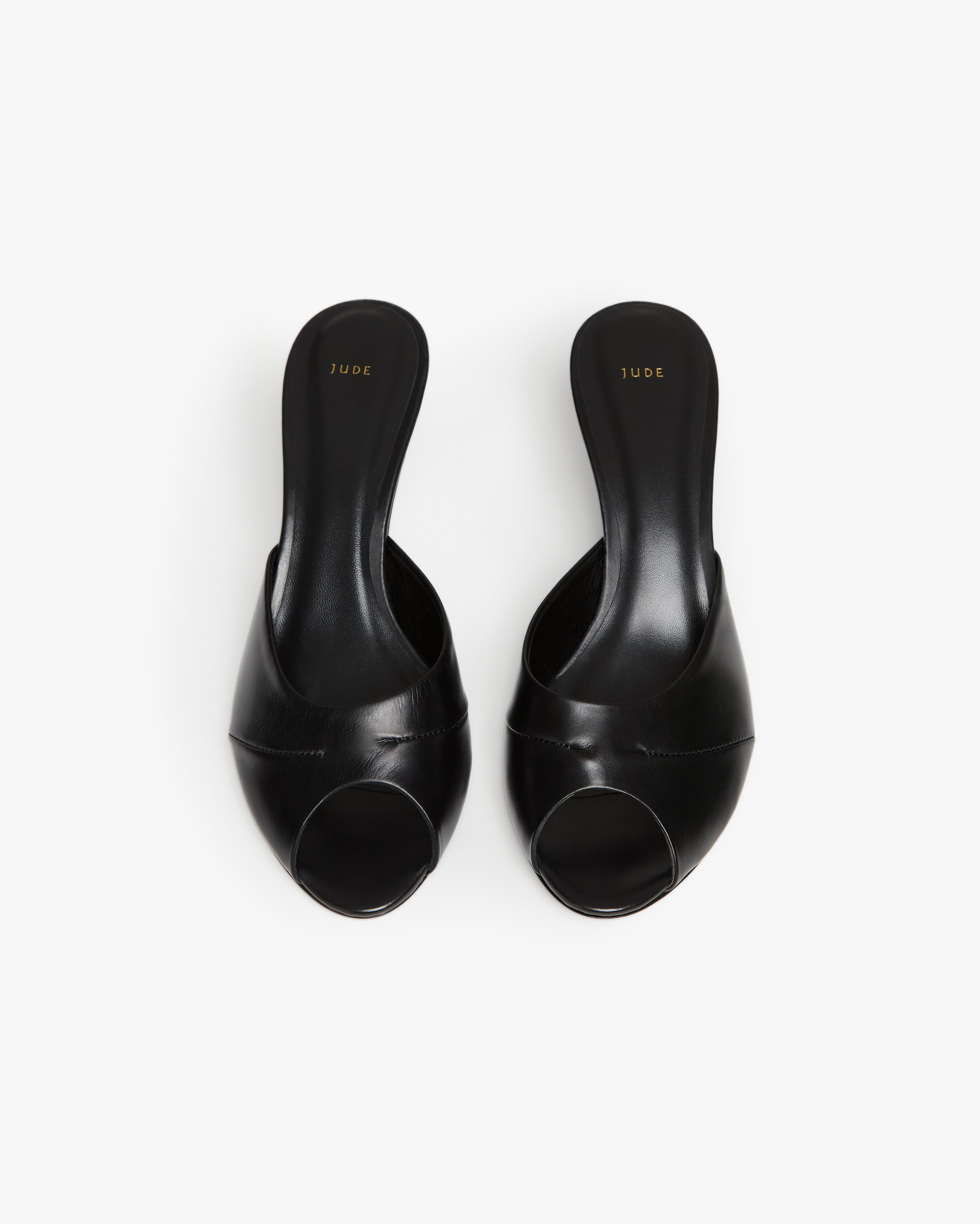Cave Mule in Black Creased Leather – JUDE