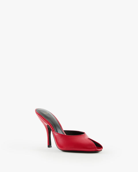 Date Mule in Red Leather - Second Image