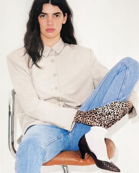 Haze Pump in Dark Brown Python Leather - Second Image