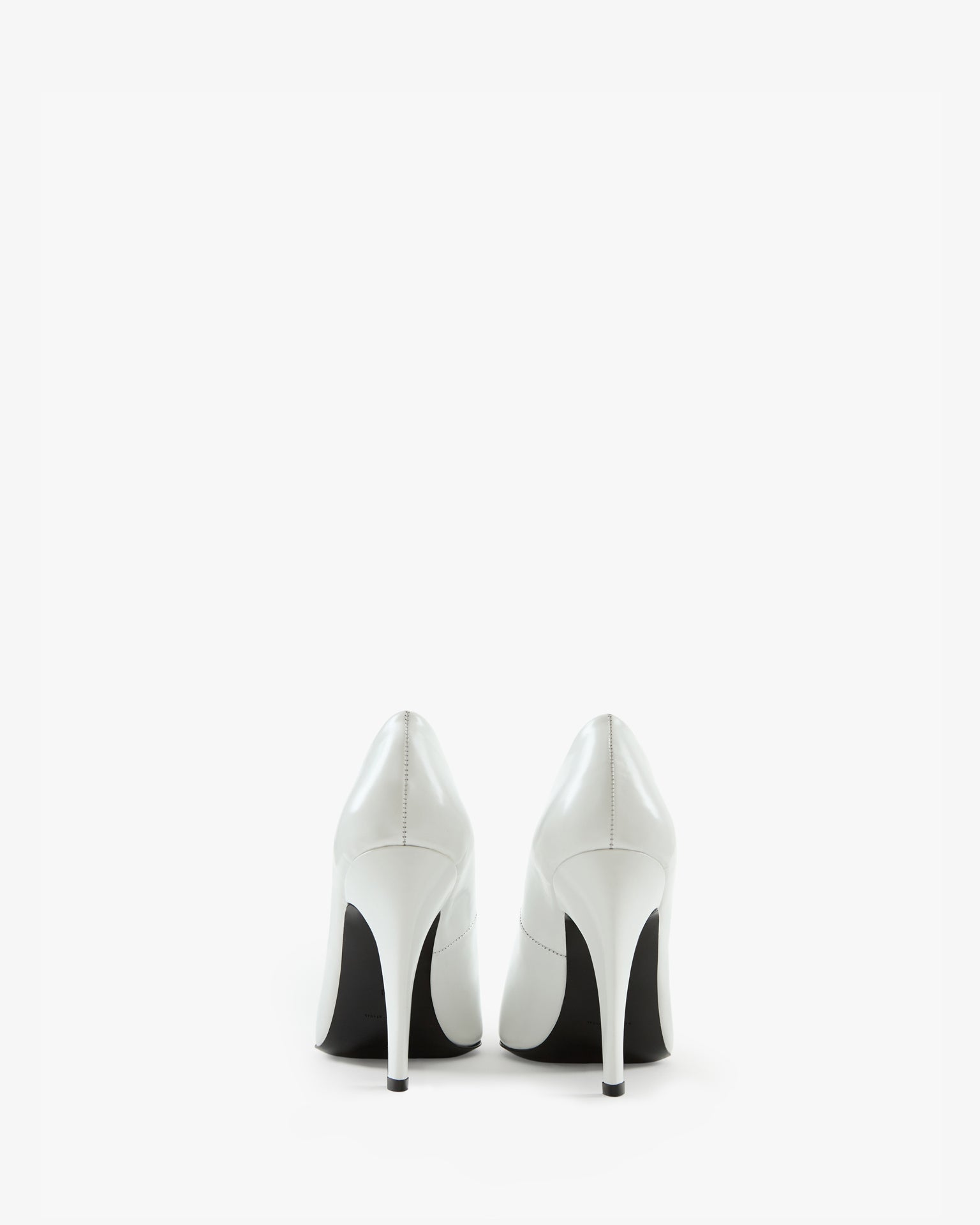 Fame Pump in White Brushed Leather – JUDE