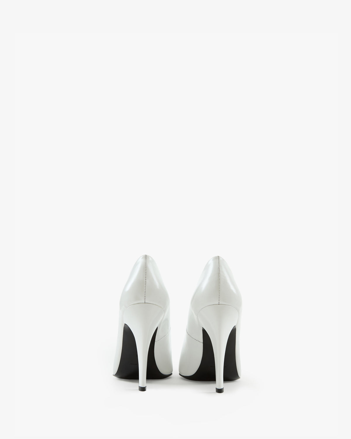 Fame Pump in White Brushed Leather – JUDE
