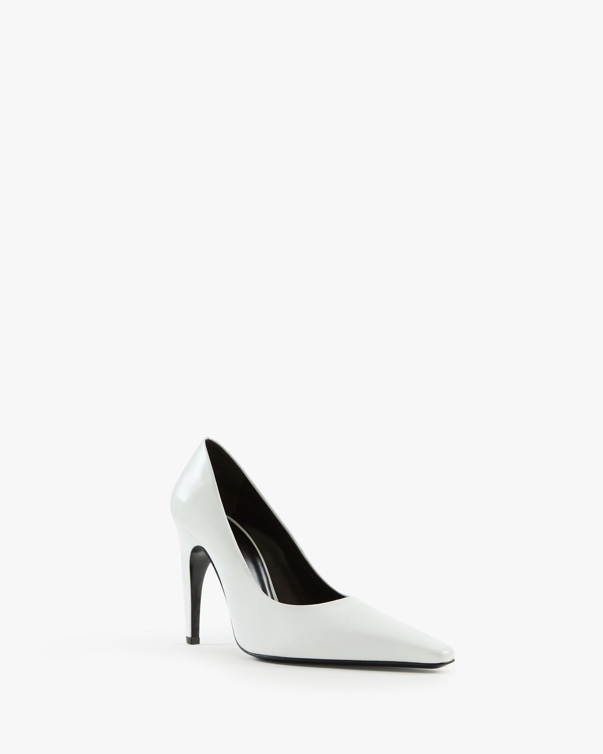 womens white leather dress pumps Classic White Leather Pump EU 34/US 4.5 / Extra Wide (D)