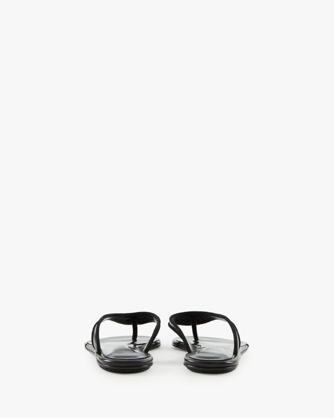 Rue Sandal in Black Leather and Suede