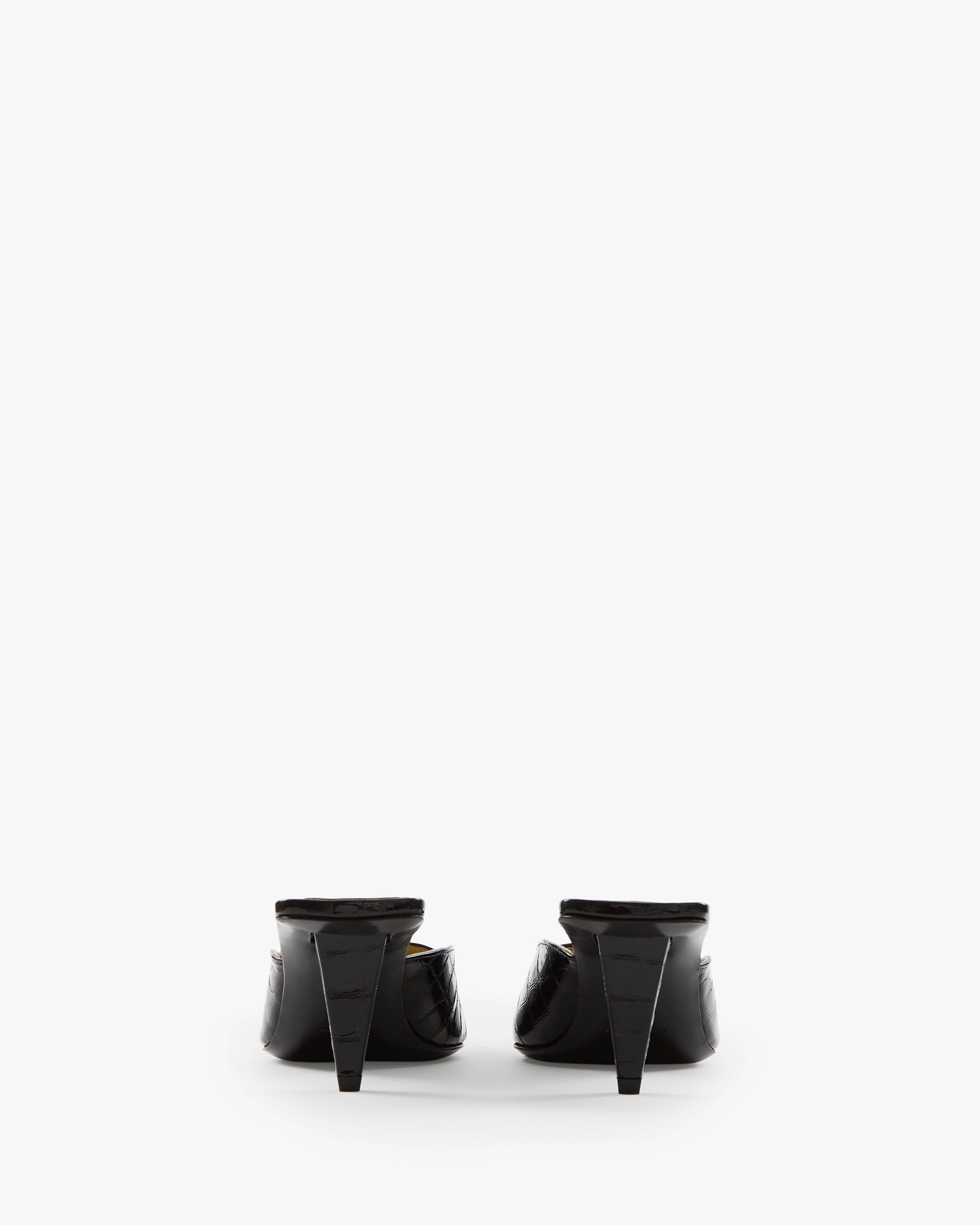 Iris Mule in Black Croc Embossed Leather – JUDE