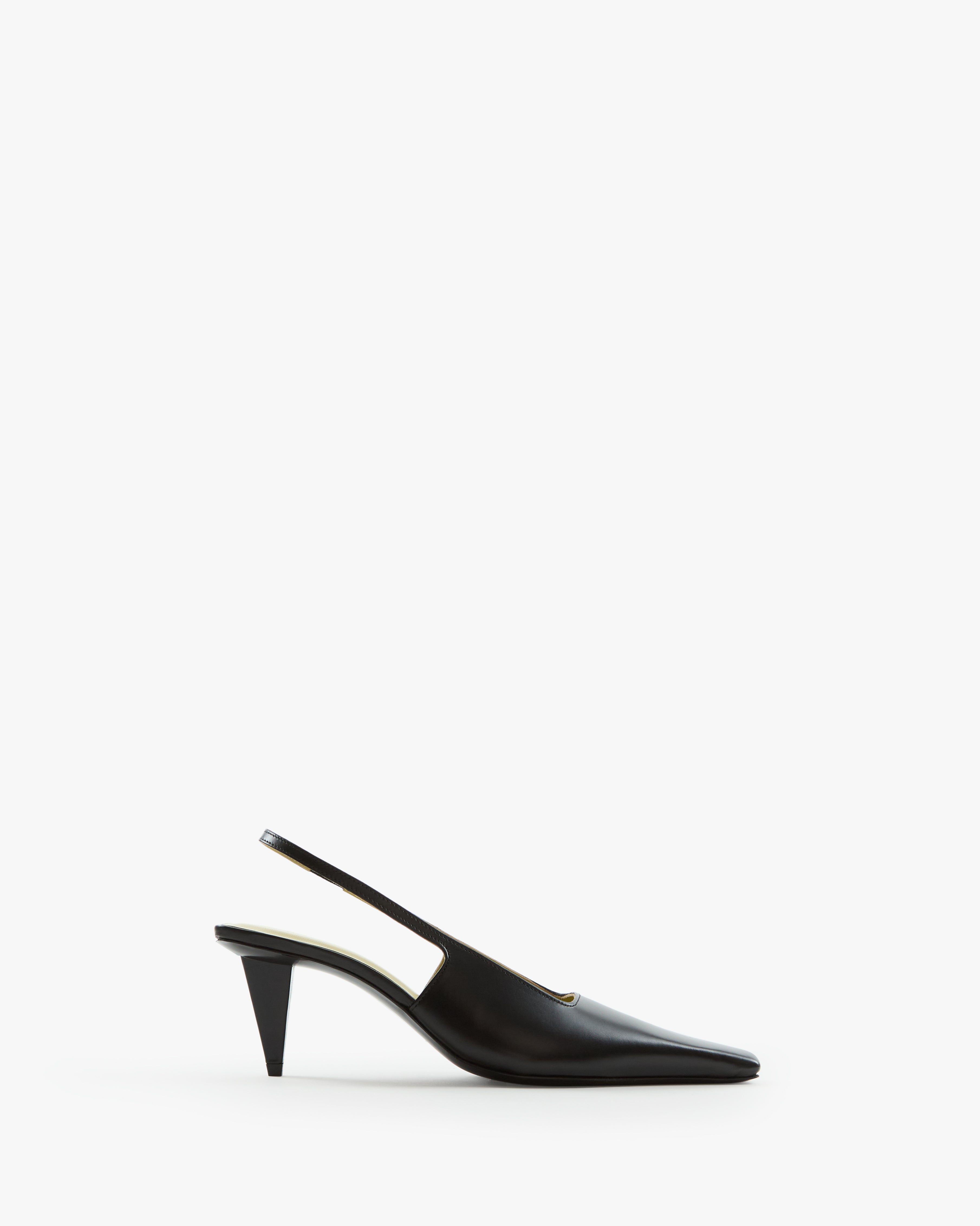 Iris Slingback in Black Leather