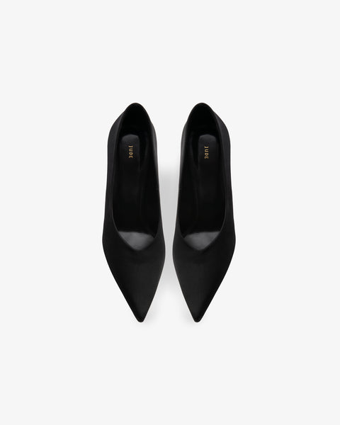 Kiss Pump Black Satin