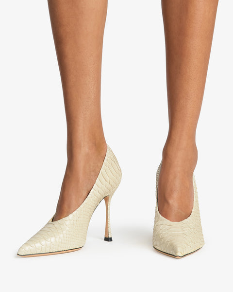 Kiss Pump Beige Python Leather