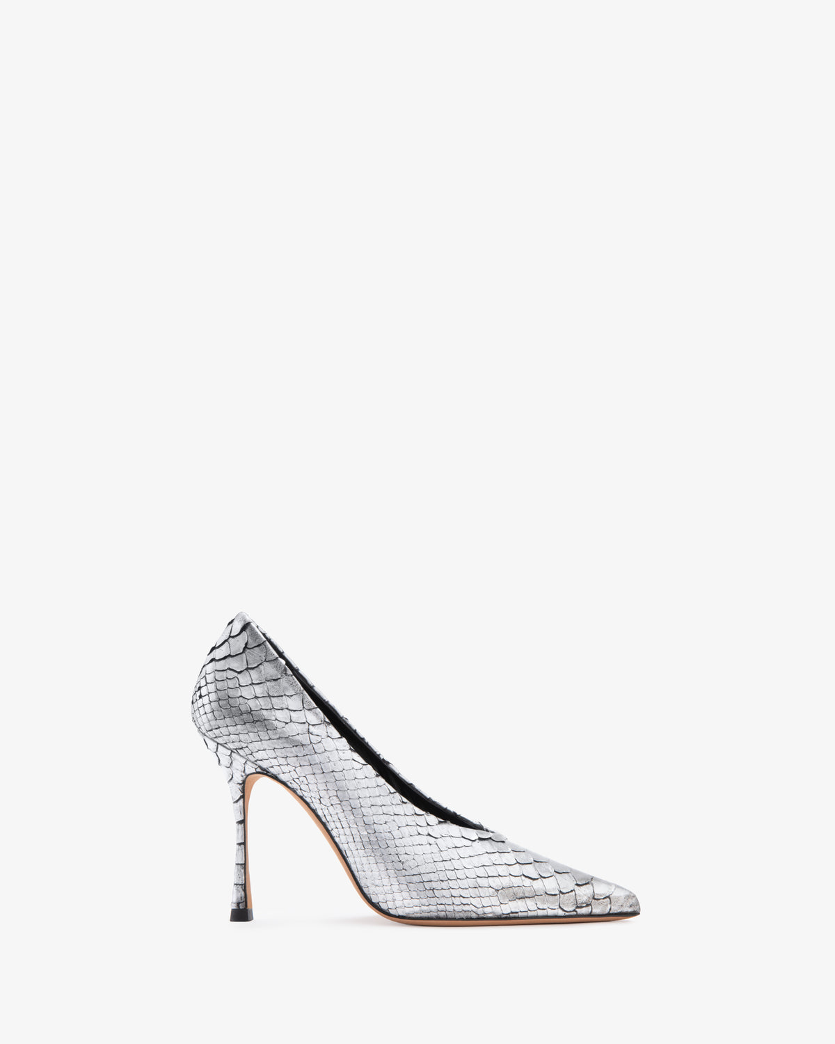 Kiss Pump Silver Python Leather