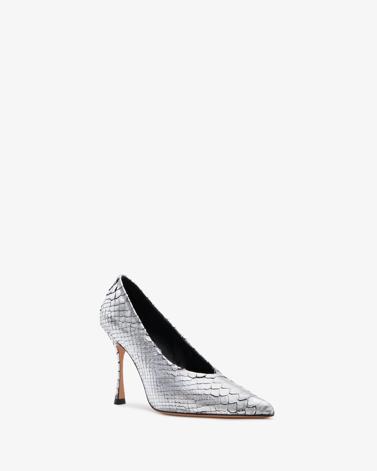 Kiss Pump Silver Python Leather