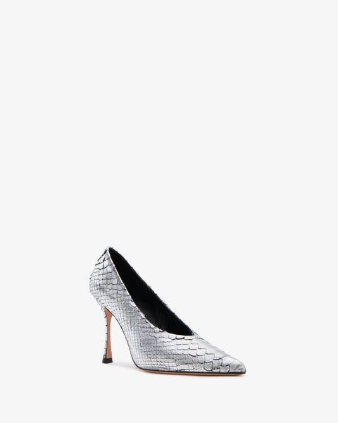 Kiss Pump Silver Python Leather