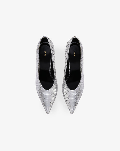 Kiss Pump Silver Python Leather