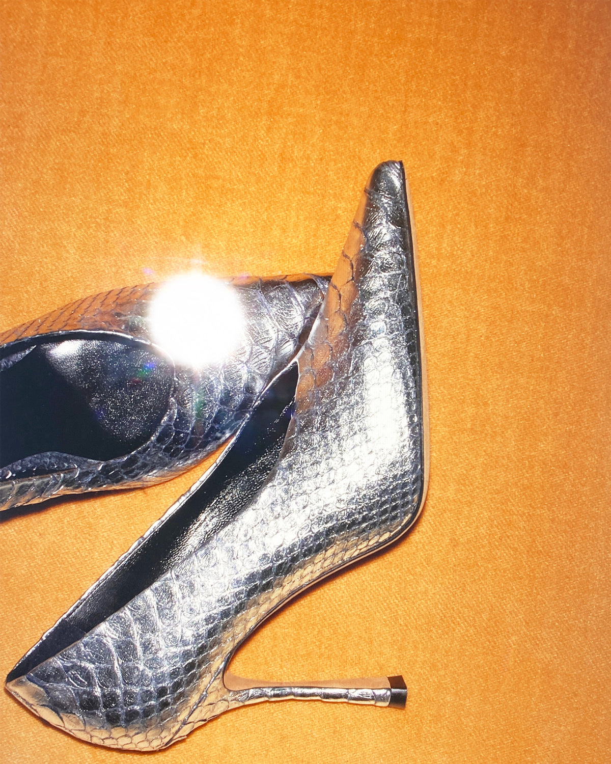 Kiss Pump Silver Python Leather