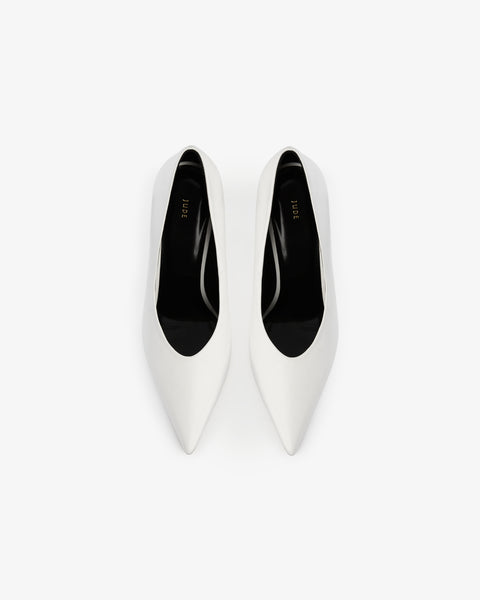 Kiss Pump White Lamb Leather