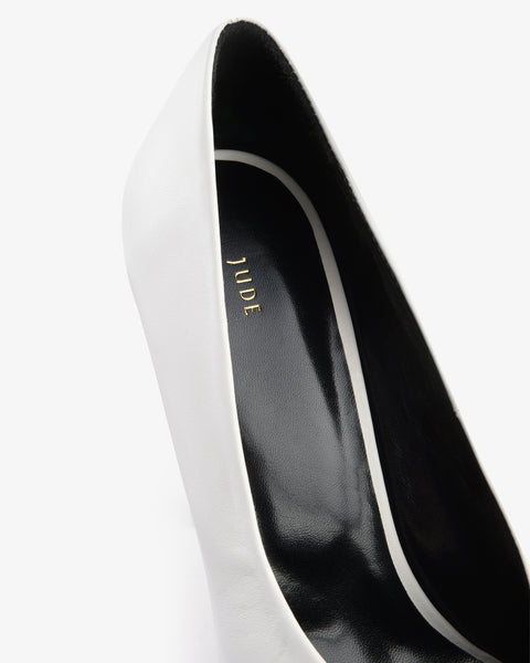 Kiss Pump White Lamb Leather