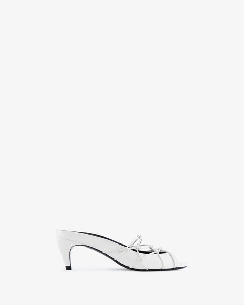 Knotty Sandal in White Leather