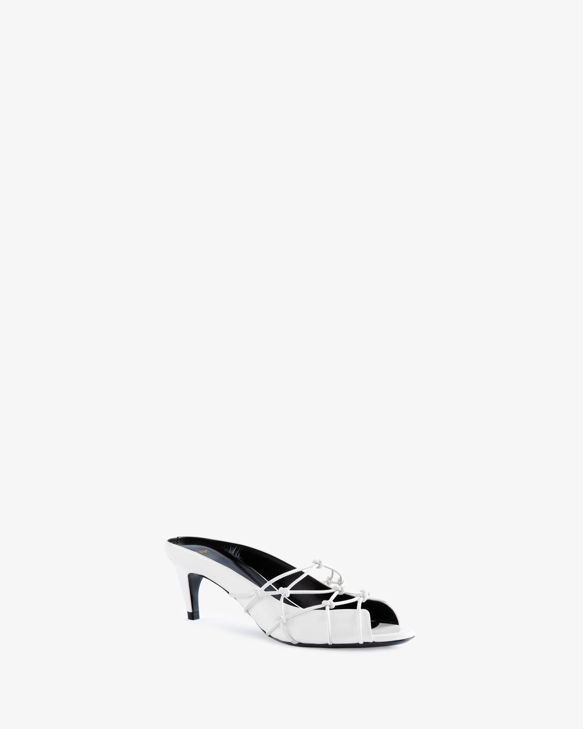 Knotty Sandal in White Leather
