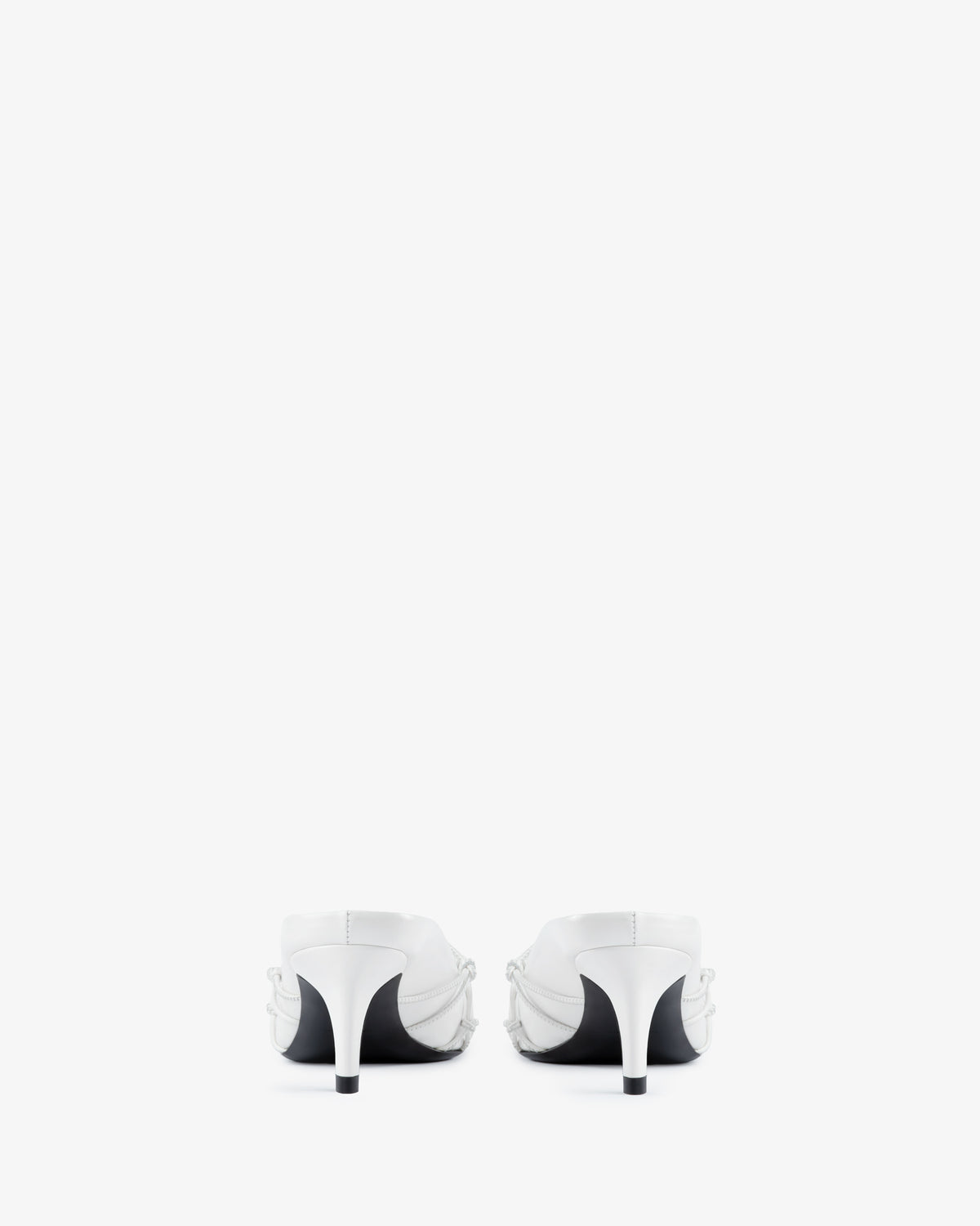 Knotty Sandal in White Leather