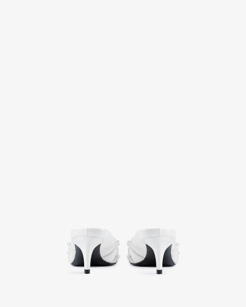 Knotty Sandal in White Leather