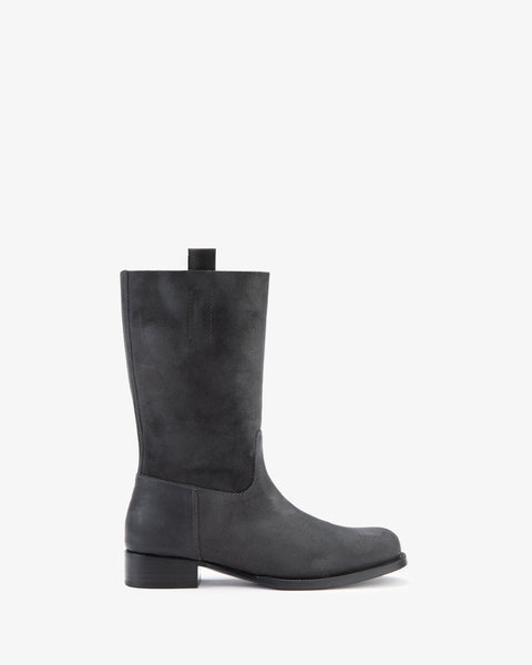 Leif Boot Stone Distressed Suede Leather