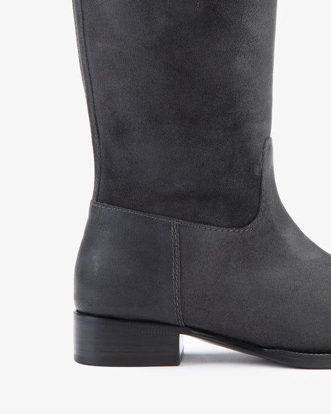 Leif Boot Stone Distressed Suede Leather