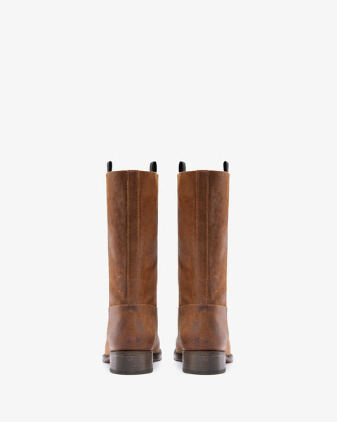 Leif boot Tan Distressed Suede Leather