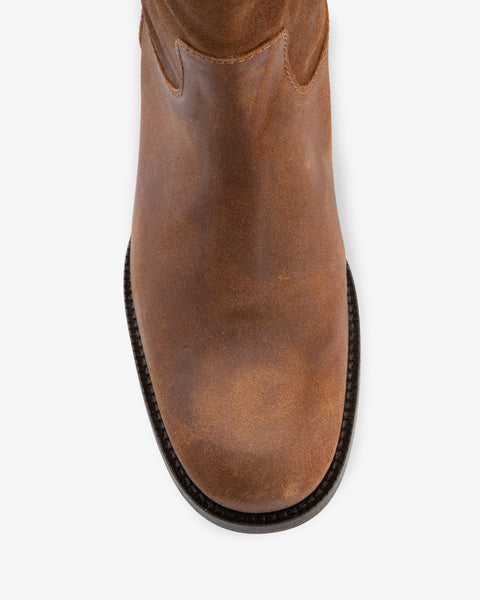 Leif boot Tan Distressed Suede Leather