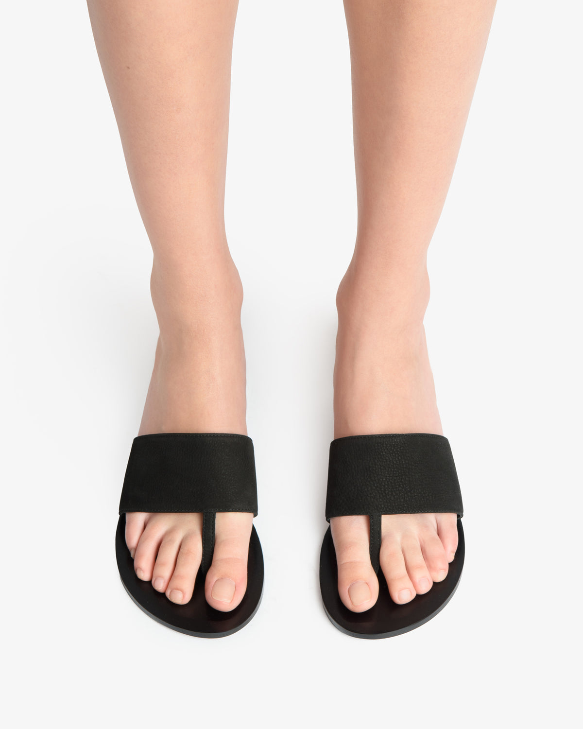 Lucille Wedge Sandal Black Nubuck Leather