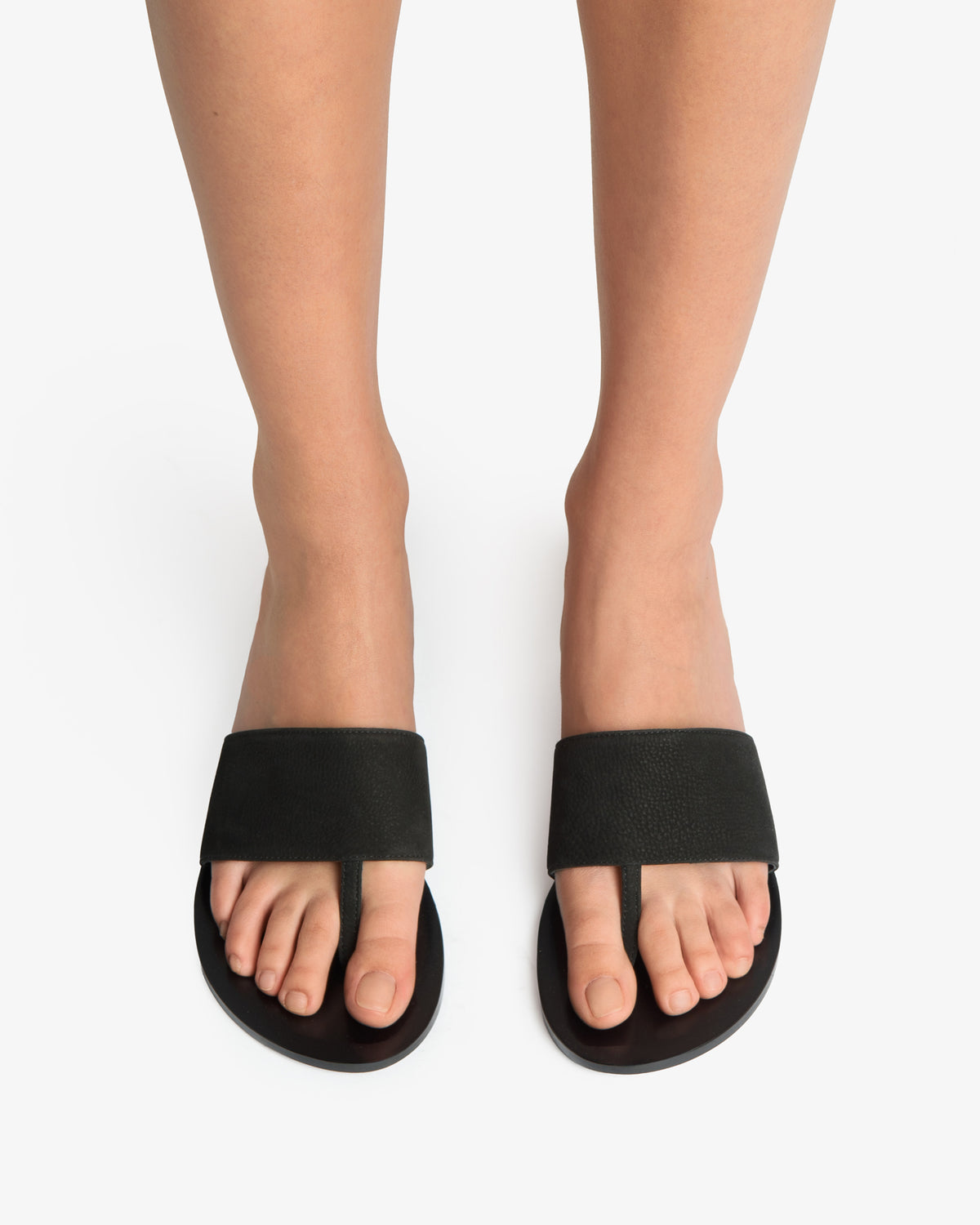 Lucille Wedge Sandal Black Nubuck Leather