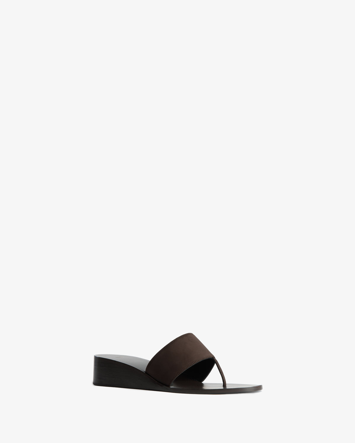 Lucille Wedge Sandal Brown Nubuck Leather