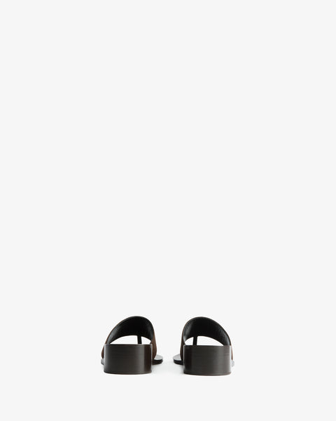 Lucille Wedge Sandal Brown Nubuck Leather