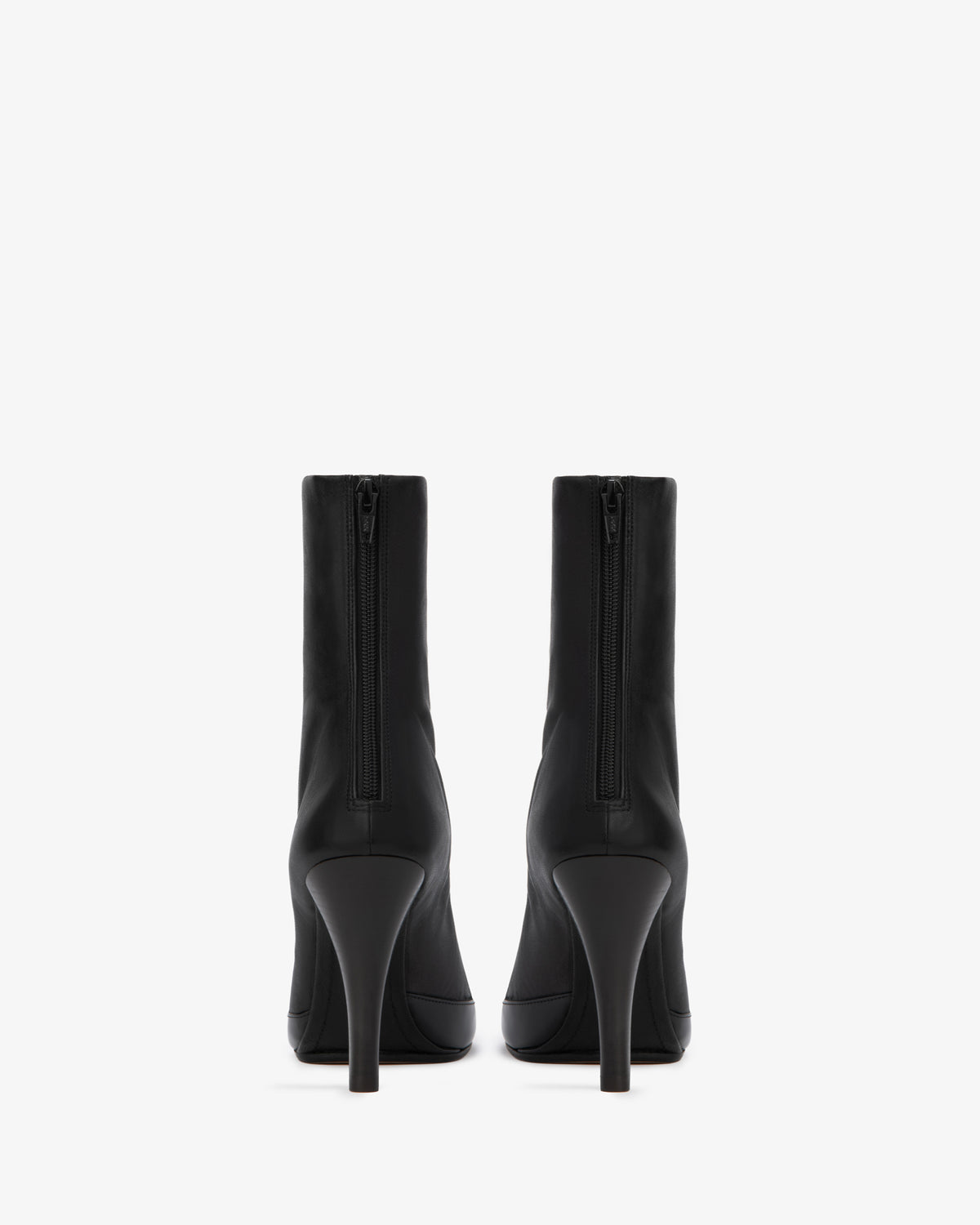 Luna Ankle Boot Black Stretch and Brushed Leather