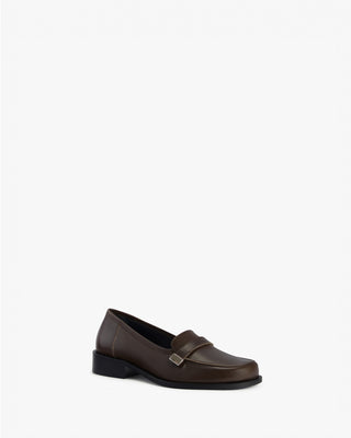 Logo Loafer in Mocha Leather - Second Image