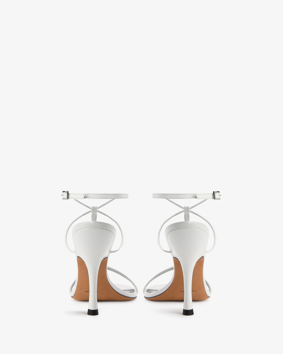 Mixer Sandal White Creased Leather
