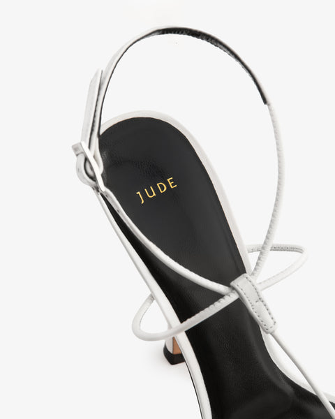 Mixer Sandal White Creased Leather