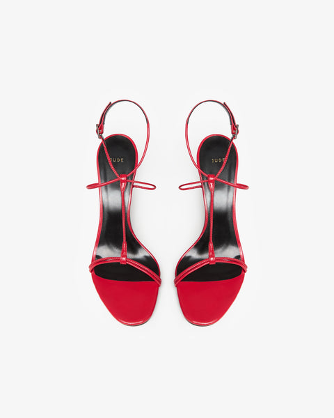Mixer Sandal in Red Leather
