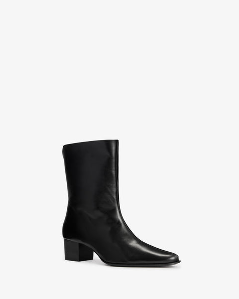 Pace Ankle Boot in Black Leather - Second Image