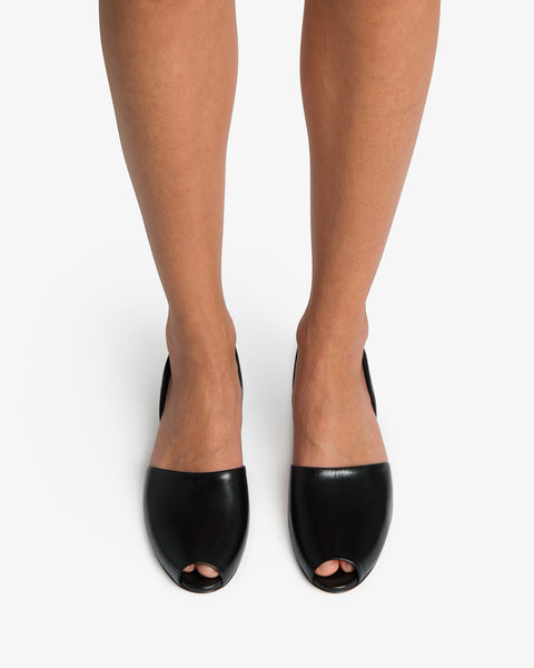 Padre Ballerina Black Leather